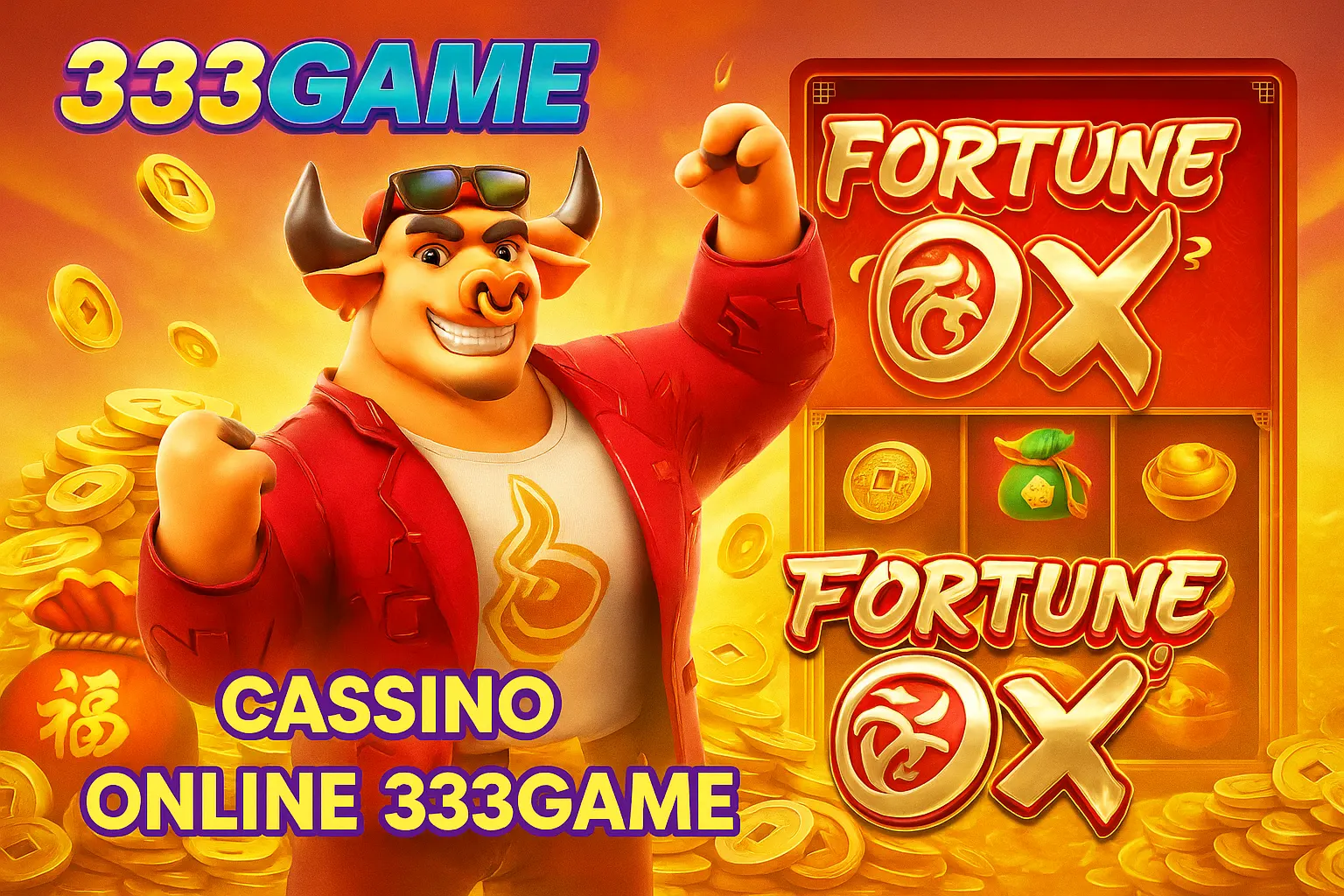 Fortune Ox no 333GAME - Aposte Agora e Reivindique Seus Ganhos